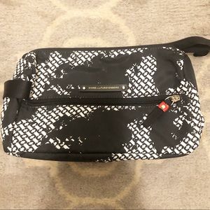 Diane Von Furstenberg Black and White Cosmetic Bag